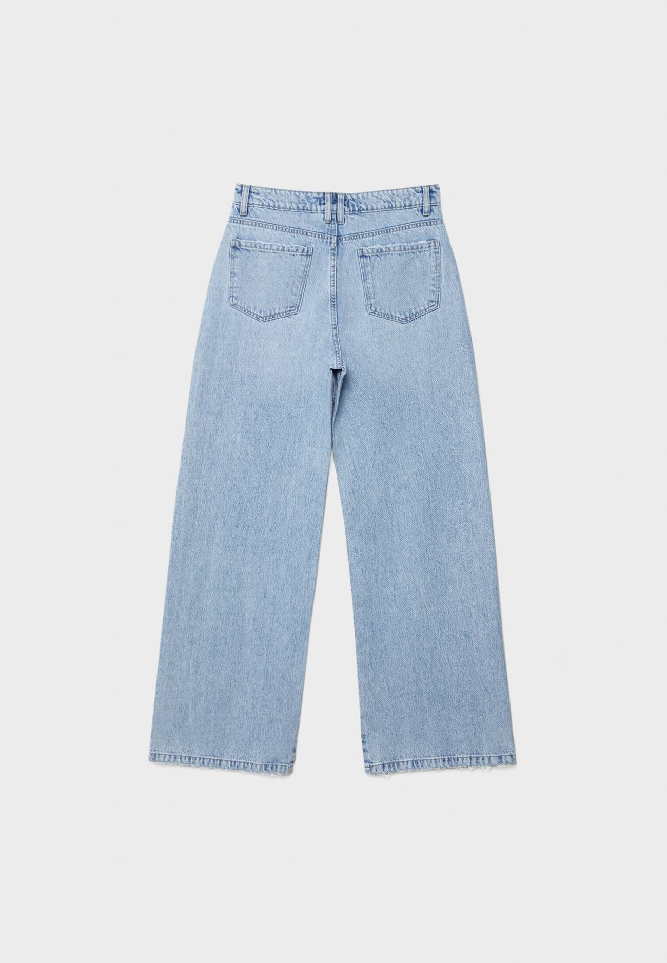 calças jeans de perna larga