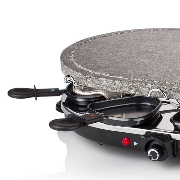 Set appareils à raclette avec pierre à cuire et à fondue 8 personnes P