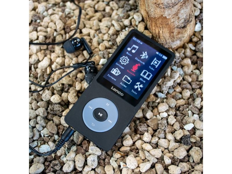 Lenco MP3 Player Xemio-860 Grau; Schwarz MP3-Player mit Bluetooth und 8 GB internem Speicher