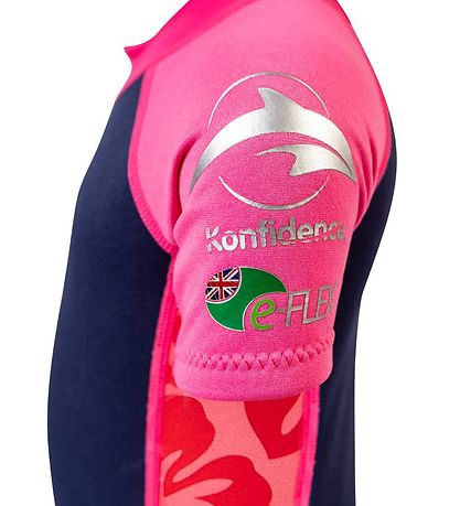 Konfidence Bådeheldragt - UV50+ - Hibiscus Oahu Pink