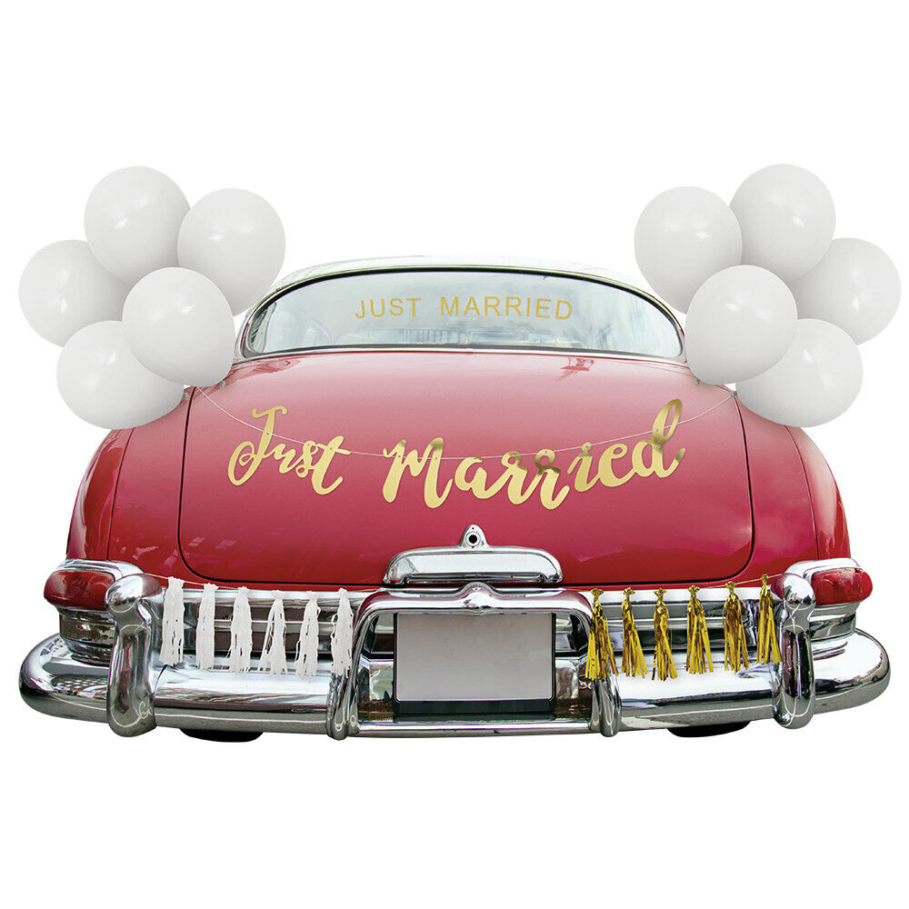 Kit décoration voiture mariage Just Married