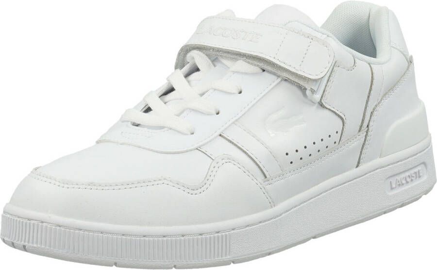 Lacoste Velcro Leren Sneakers T Clips Trainers White Heren