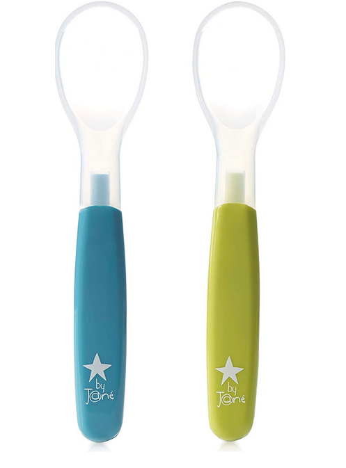 SET CUILLERES SILICONE - Bleu/Vert