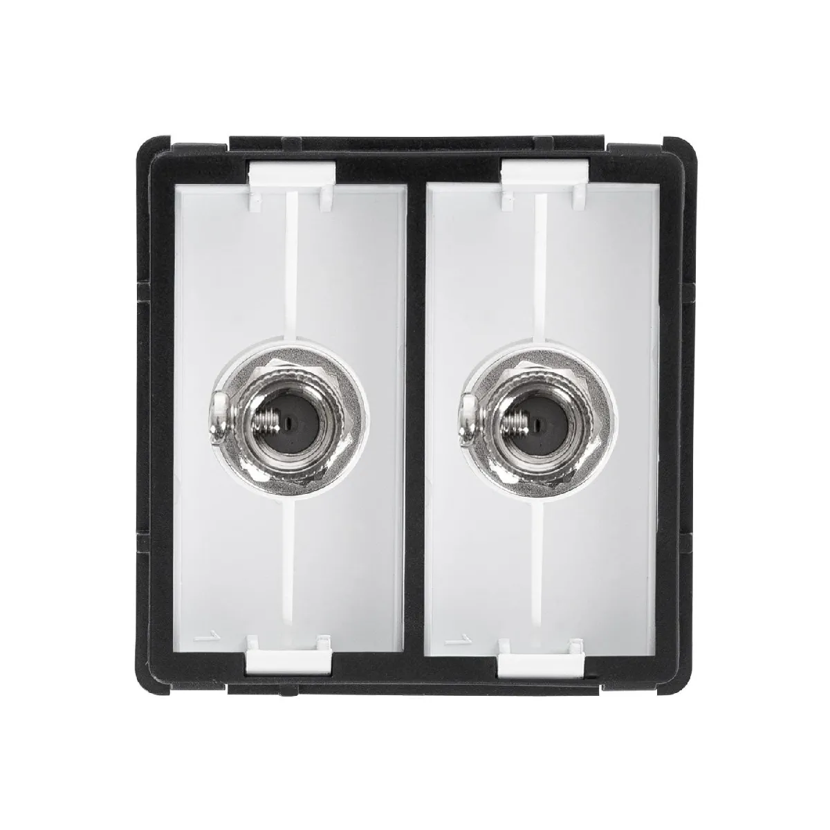Ledkia Prise Double TV Modern - Blanc