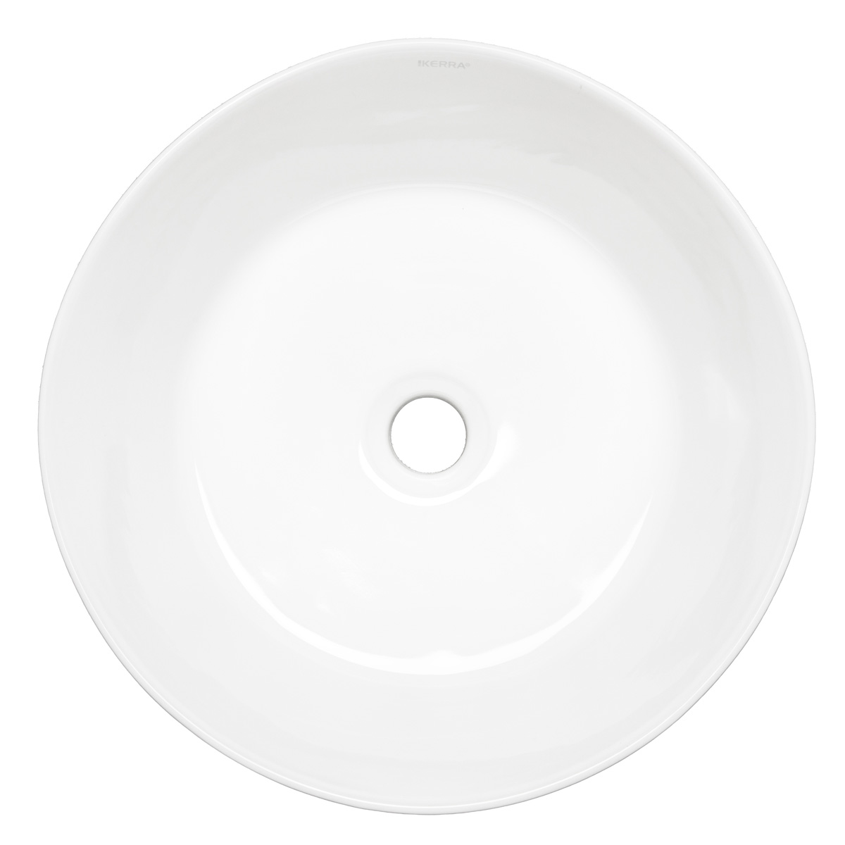 Kerra KR919 waskom rond glans wit 40x40x14cm