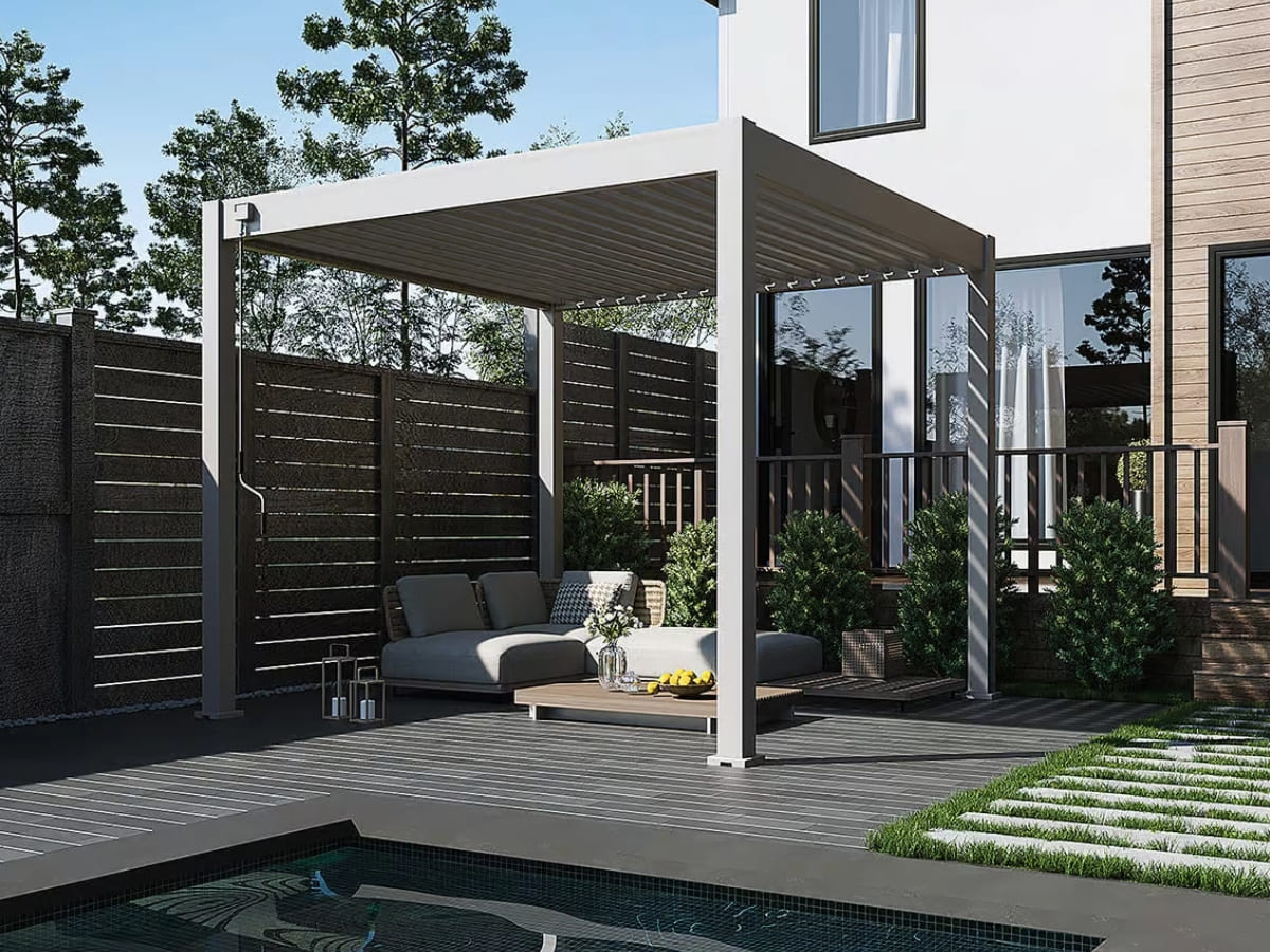 Orion Comfort 300 x 300 cmterrasoverkapping - Licht Grey