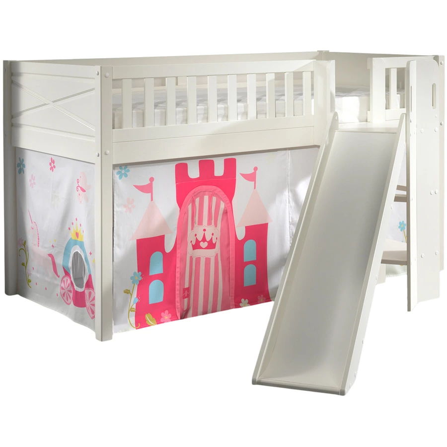 VIPACK Spielbett SCOTT 90 x 200 cm Princess weiß