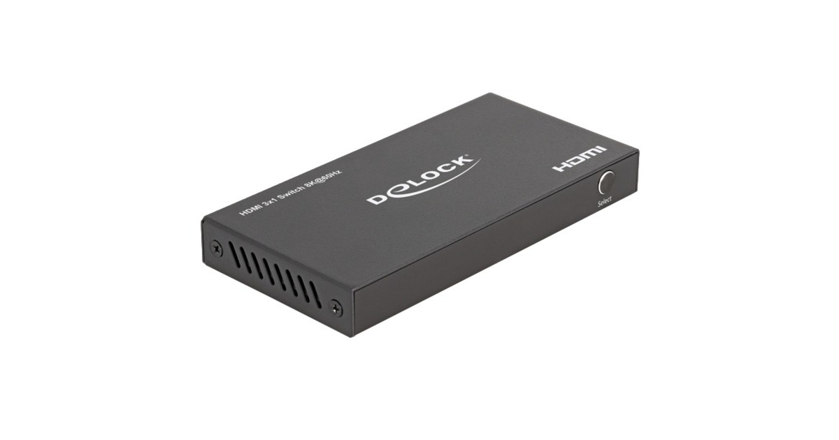 DeLOCKHDMI Switch 3x HDMI in to 1x 8k 60 Hz  (Zwart (mat))