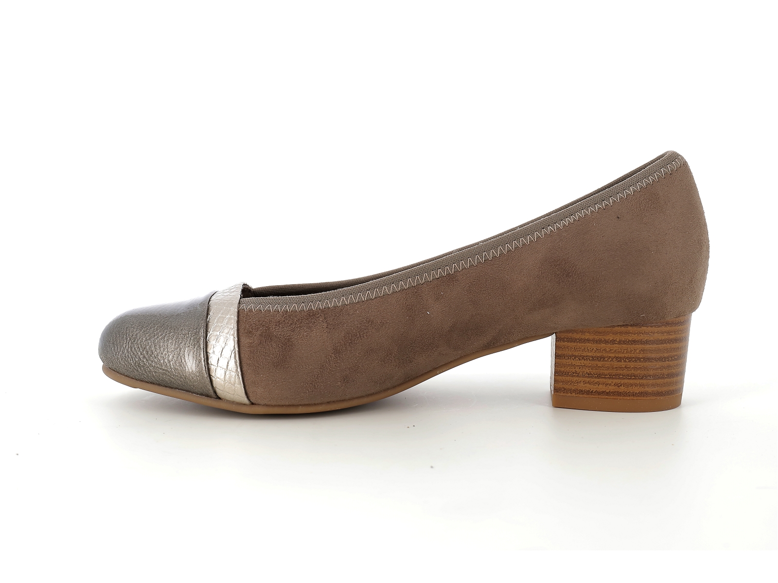 Jana  shoes-22366 Matières combinées Taupe