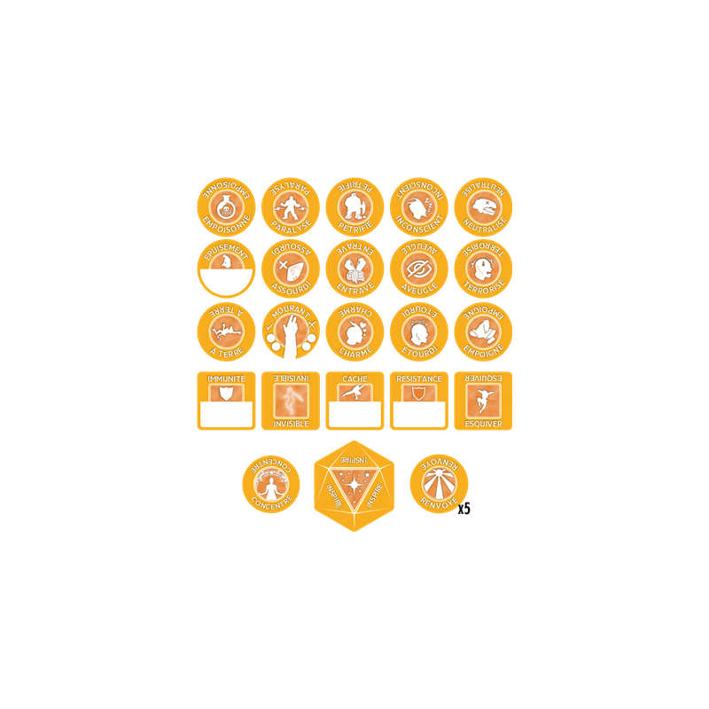 D&D 5 : Set de jetons du Clerc