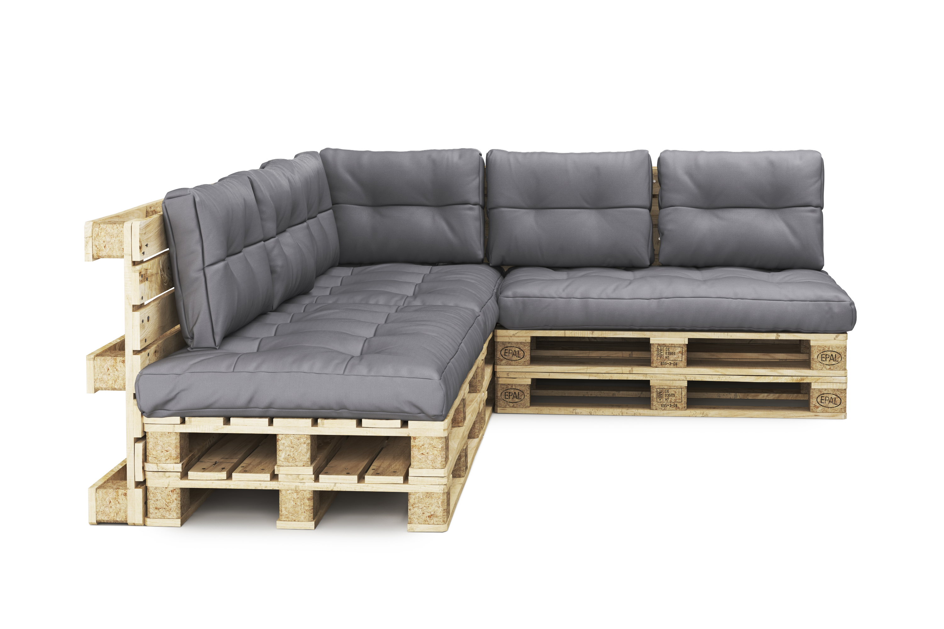 Palettenlounge ASCONA inkl. Kissen anthrazit