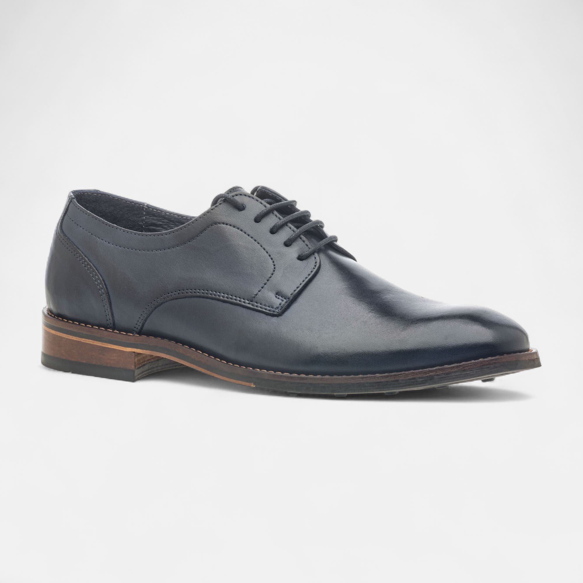 Chaussures habillées cousues Homme en cuir noir