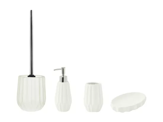 Set de salle de bain 4 pièces 4 pièces en céramique blanc