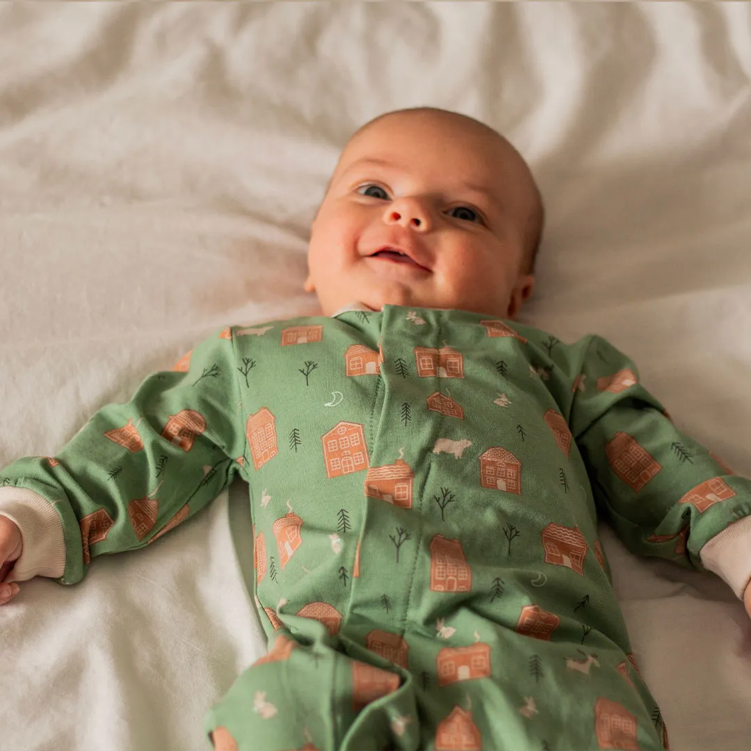 Collé-Collé Pyjama Magnétique Maisons Prématuré - 12mois