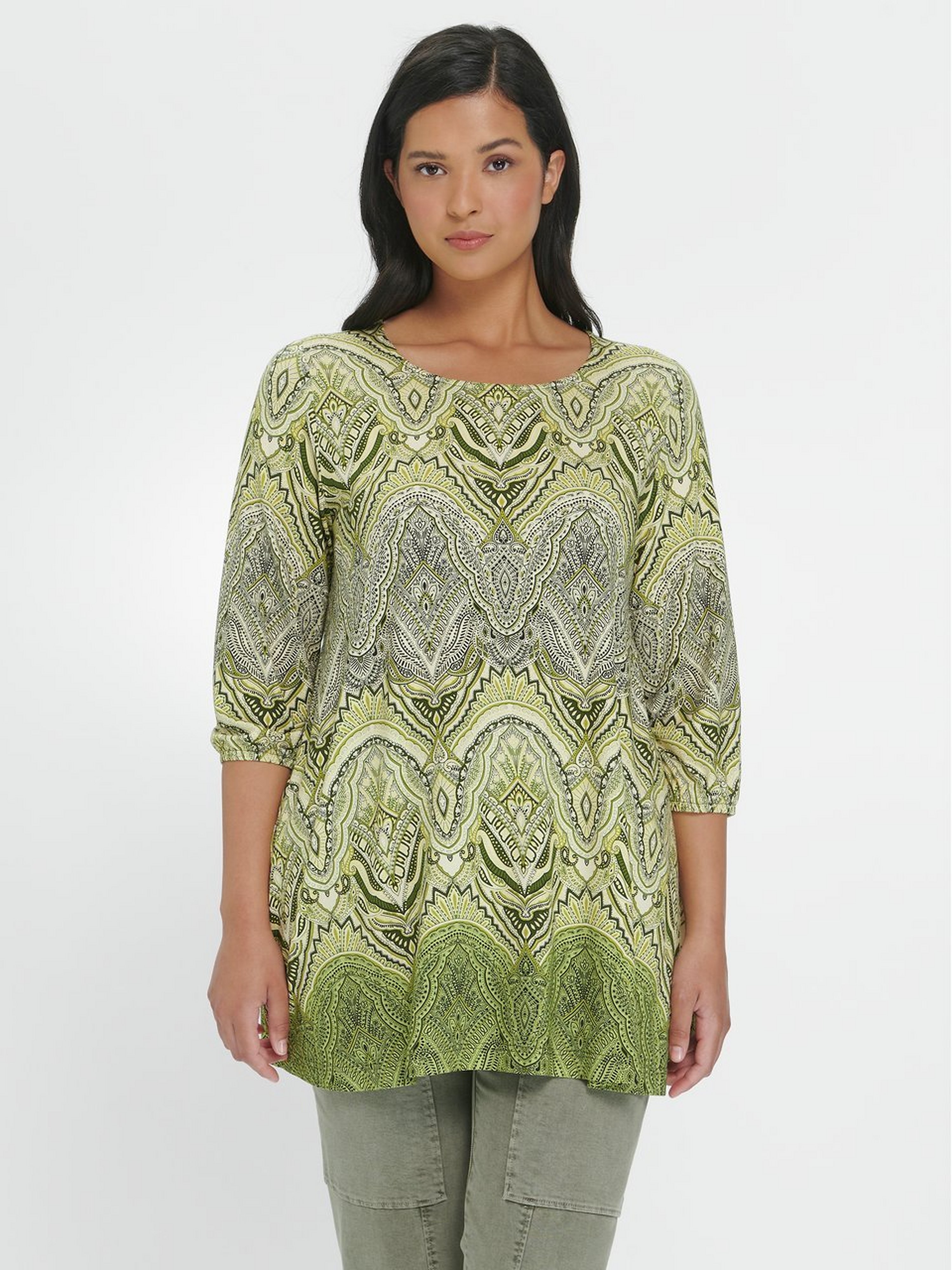 Rundhals-Shirt mit 3/4-Arm
