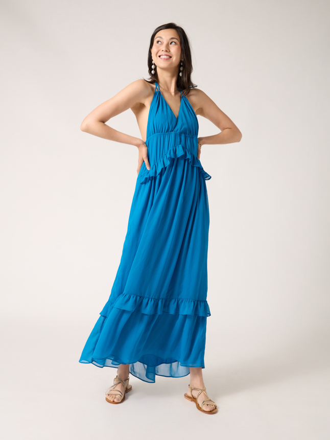 Robe longue à bretelles