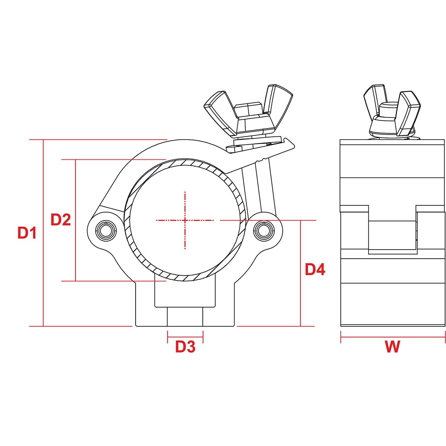 BeamZ BC38B-75 Half Coupler 75 kg