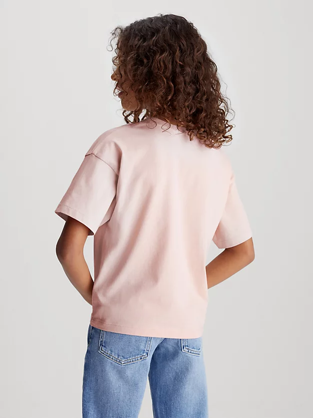 Camiseta com monograma de corte quadrado