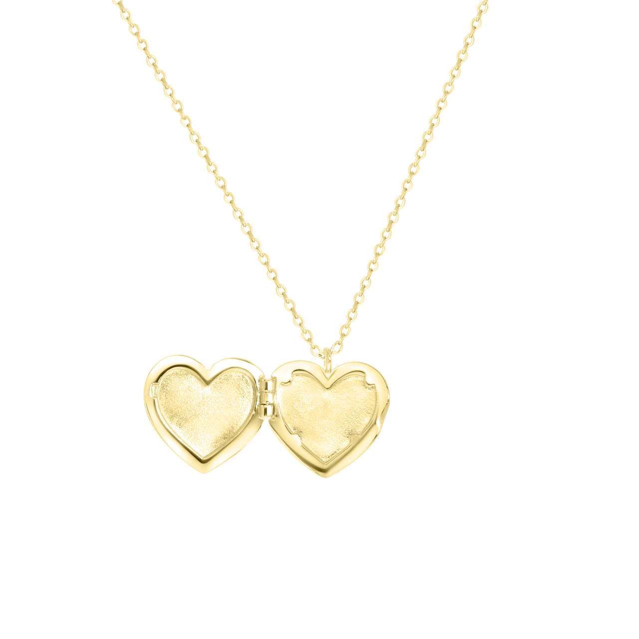 Zilveren goldplated ketting&hanger hart medaillon