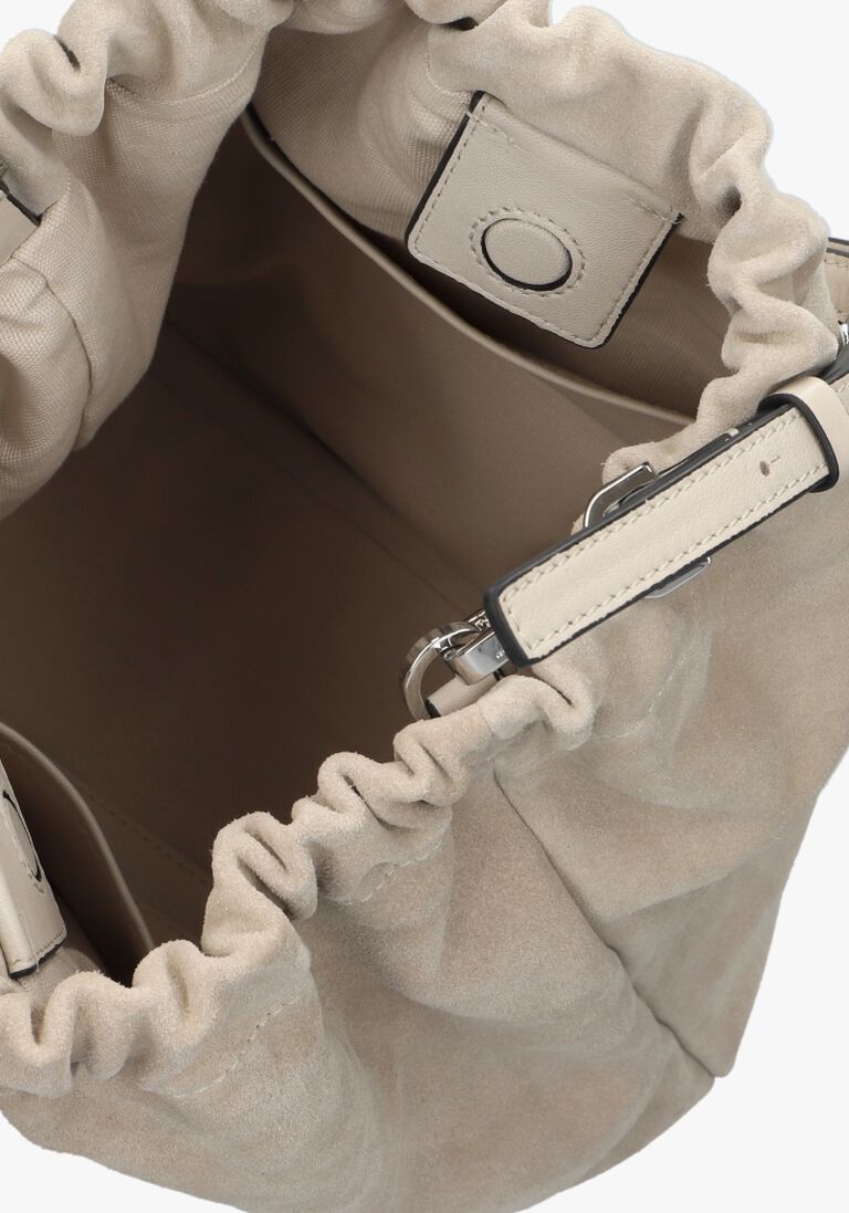 beige liebeskind schoudertas ruffle hobo m