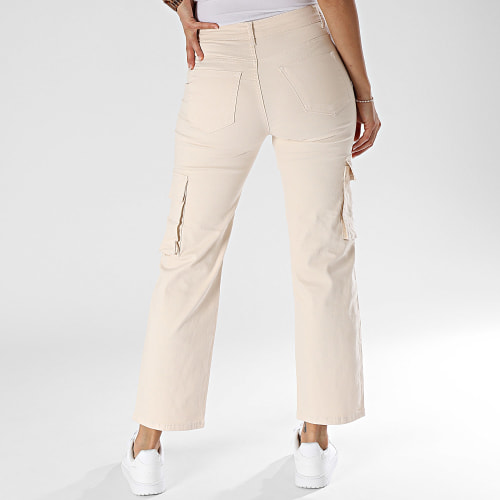 Pantalon Cargo Femme Beige