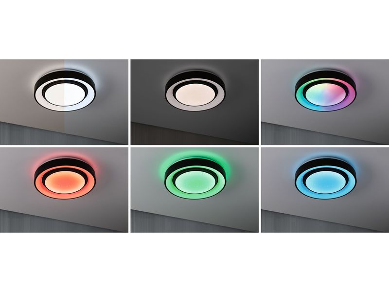 Paulmann Deckenleuchte LED Rainbow mit Regenbogeneffekt Dimmbare Wohnraumleuchte