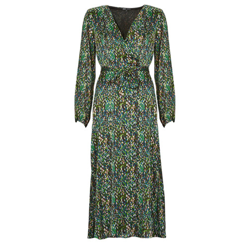 Only - ONLLARA FR L/S WRAP MIDI DRESS PTM - Kaki