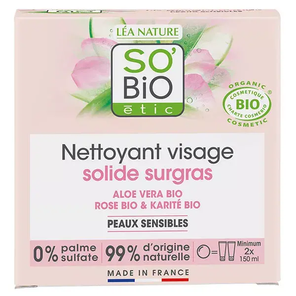 So'Bio Étic Organic Extra-Rich Solid Facial Cleanser 70g
