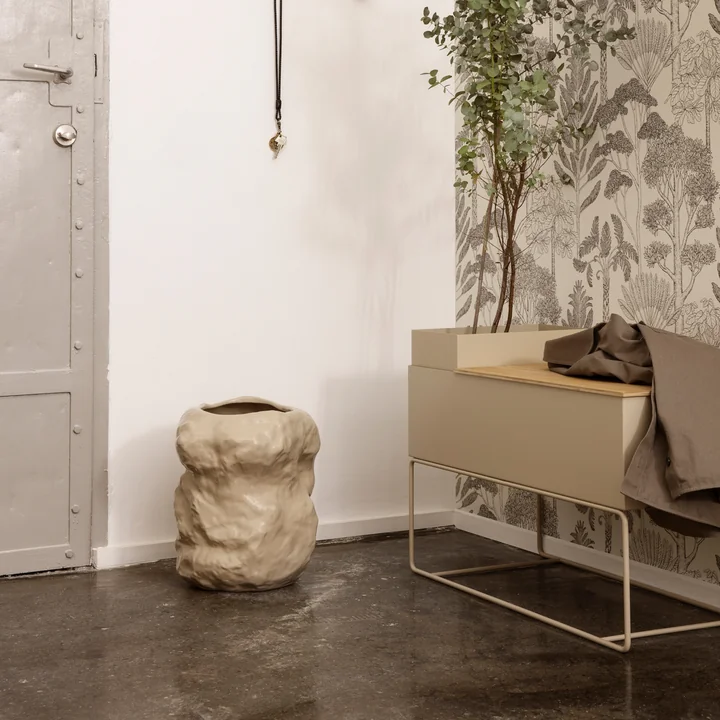 Ferm Living - Tuck Bodenvase, Ø 34 x H 40 cm, cashmere