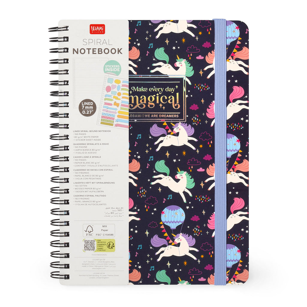 Caderno Espiral A5 Grande - Unicórnio