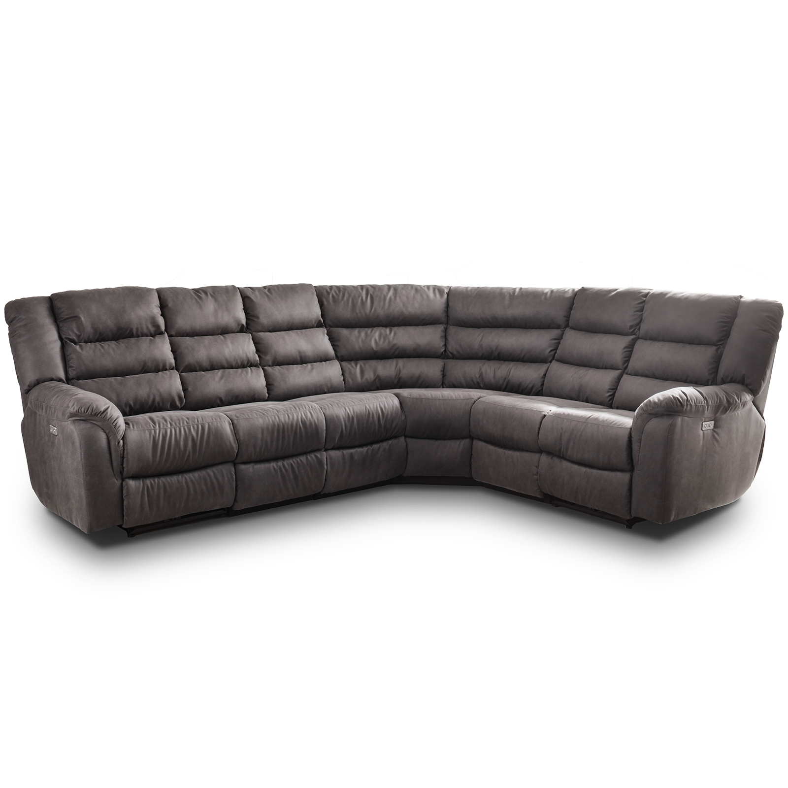 Ecksofa - anthrazit - Basisvariante - 297 cm