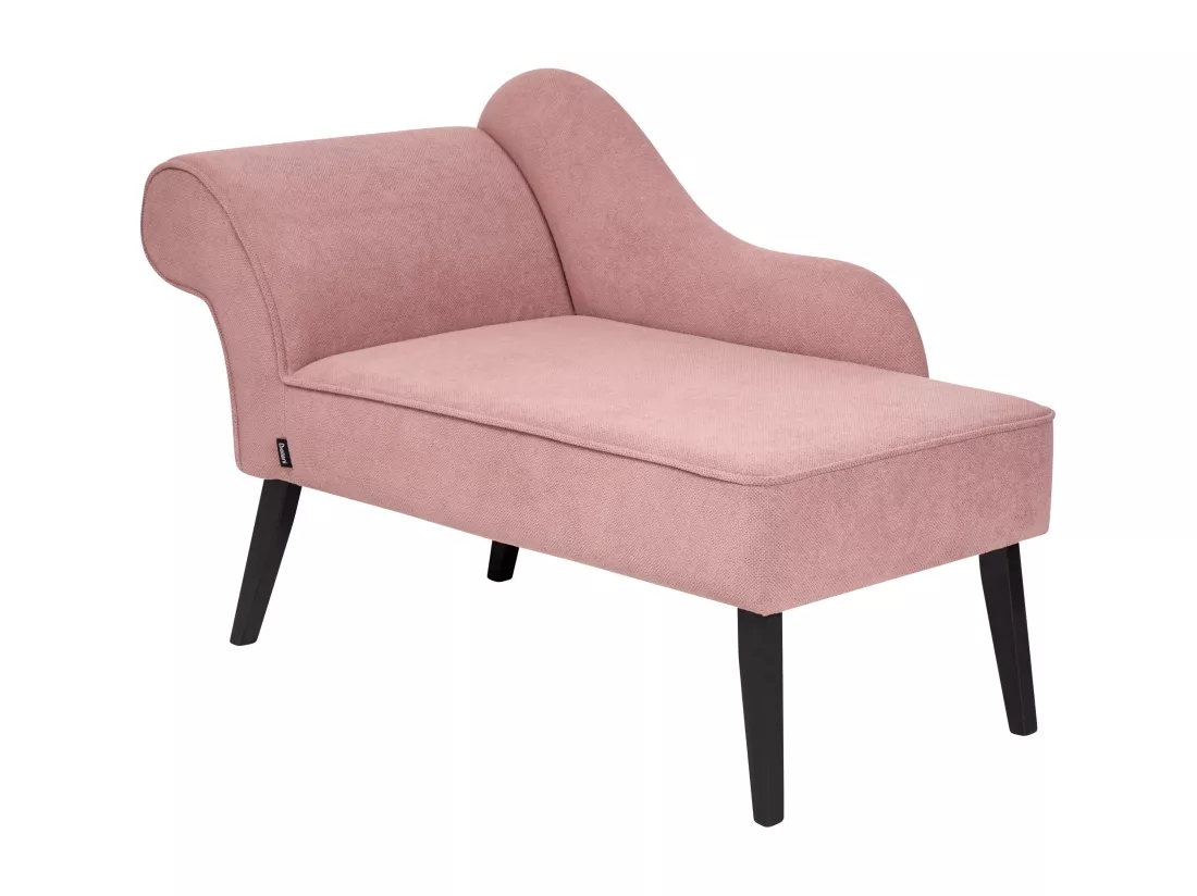 Divan côté droite en tissu rose BIARRITZ