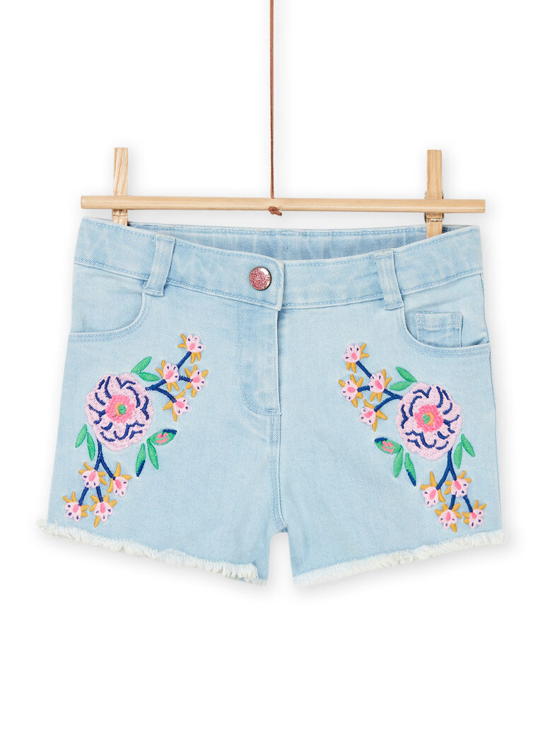 Short en jean bleu clair