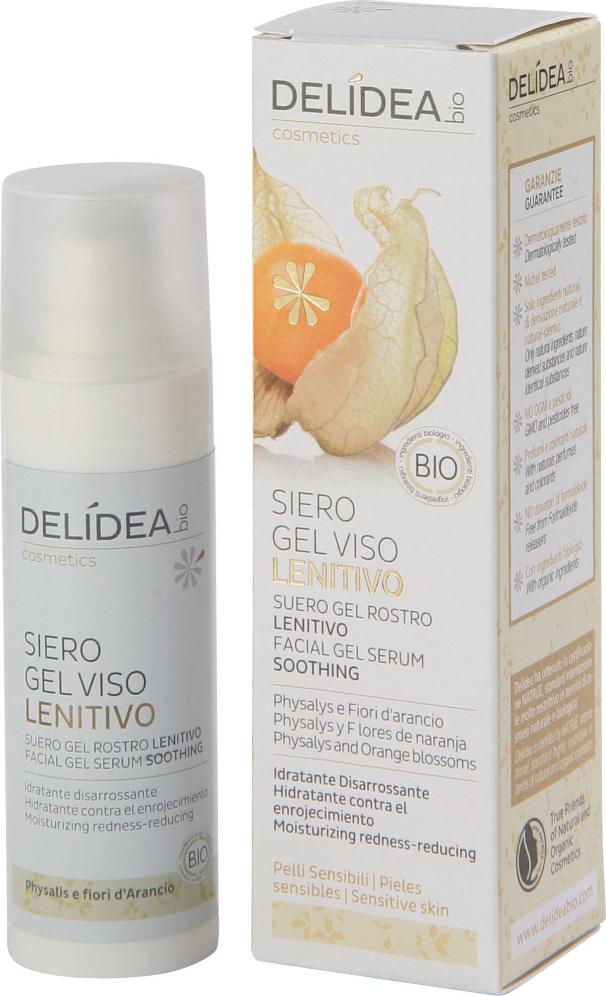 DELIDEA   Physalis & Orange Blossoms Soothing Facial Gel Serum, 30 ml