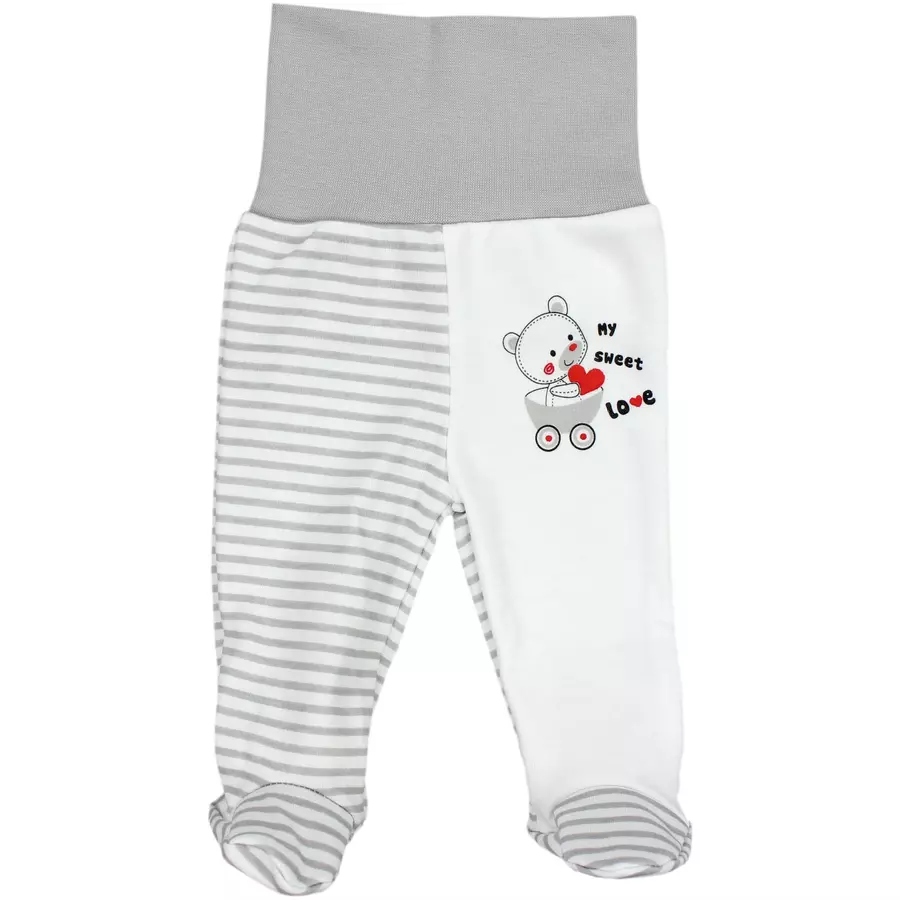 TupTam Baby Bekleidungsset Langarmbody Hose Mütze3 teilig graubeige