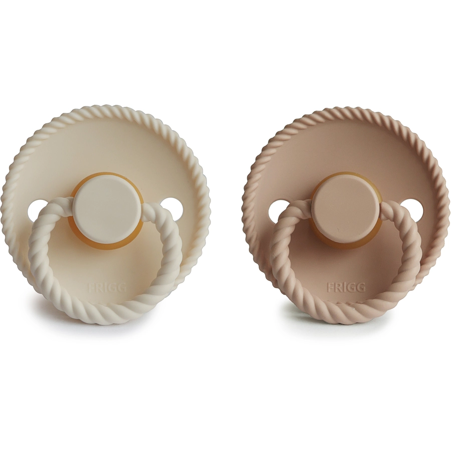 FRIGG Schnuller Rope CreamCroissant 6-18 Monate