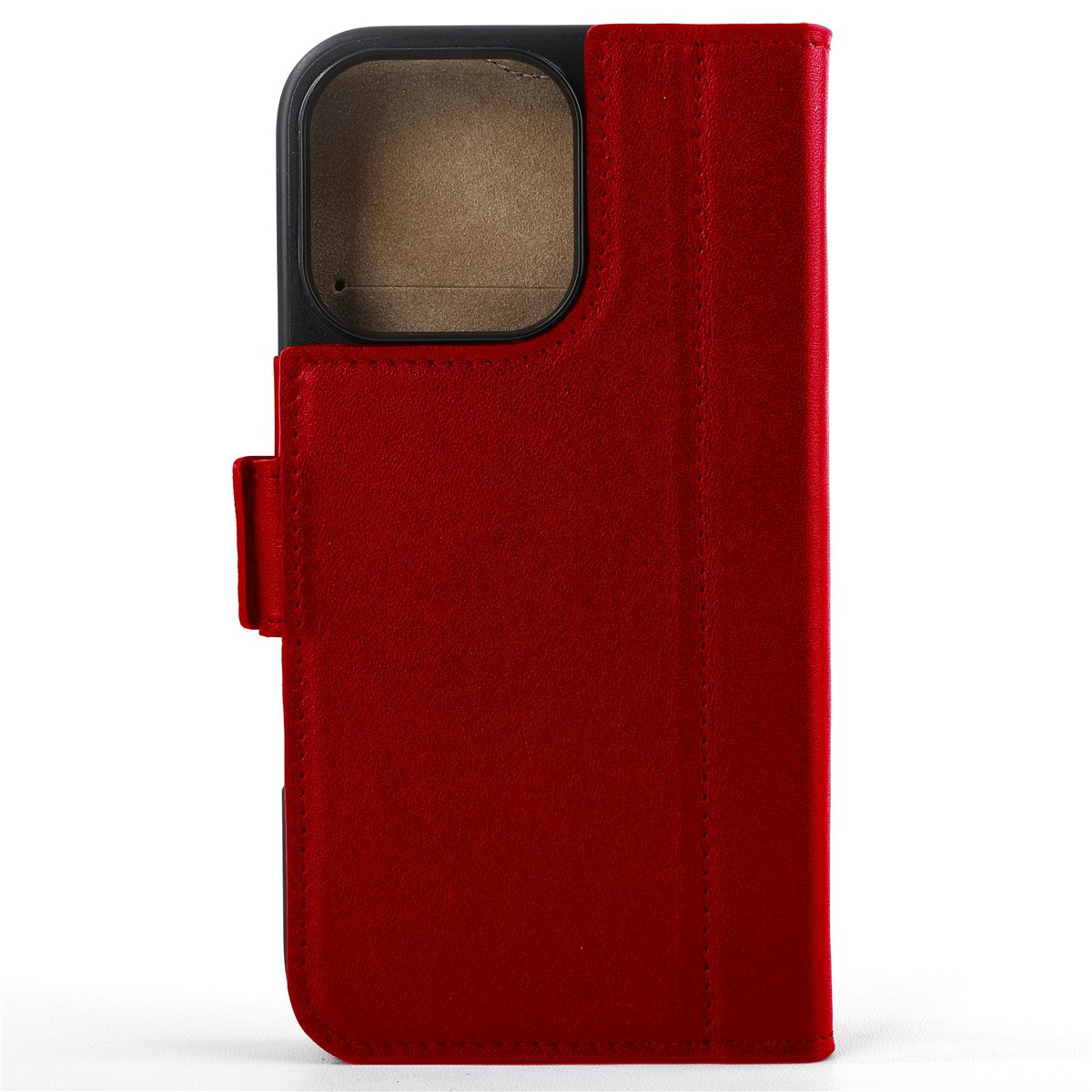 iPhone 16 Pro Echtleder Tasche Flip Cover Hand Made (FABIOIP16PRO-04) - Cherry Tomato
