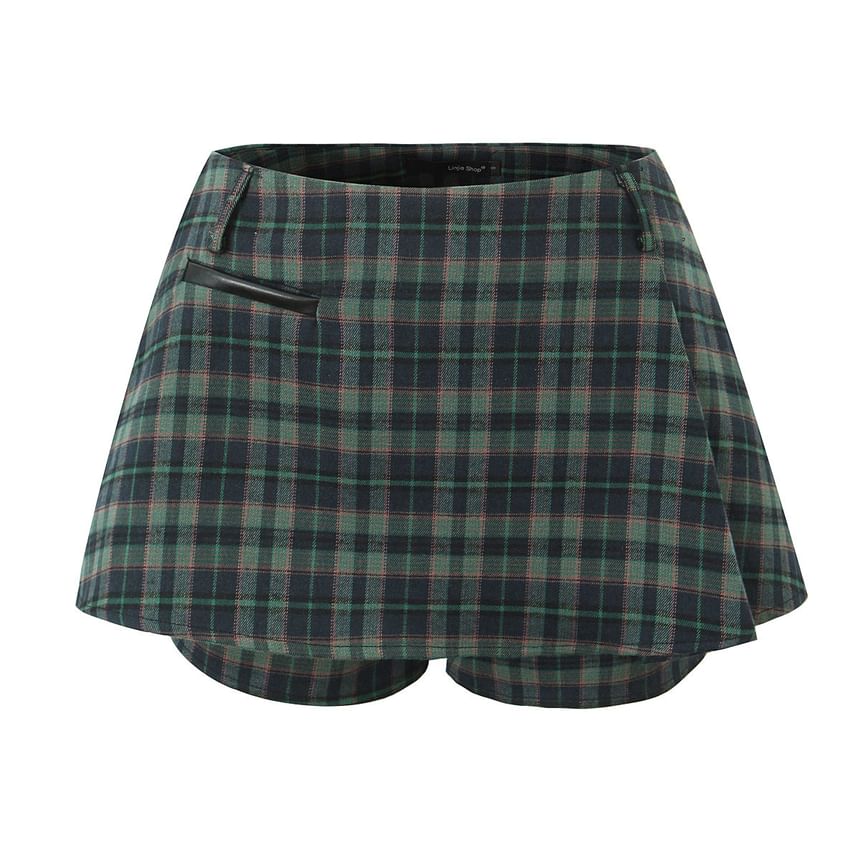 Floto - Geruite minirok met lage taille
