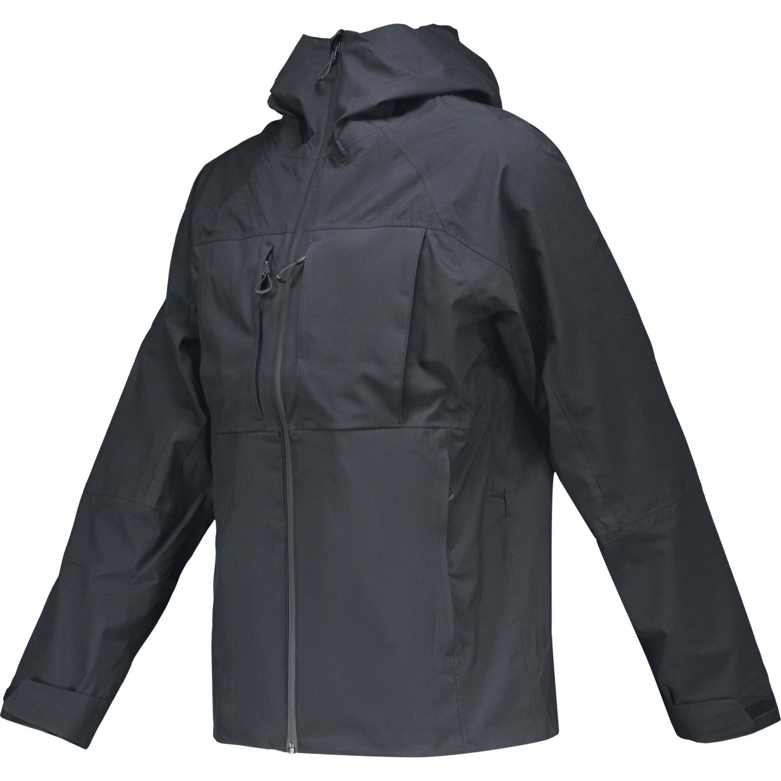 4F Herren-Softshelljacke mit Kapuze XL, schwarz