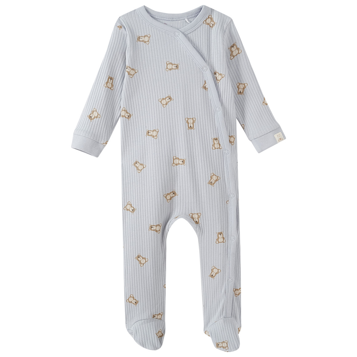 Topomini Pure Collection Newborn Schlafanzug mit Rippstruktur hellblau