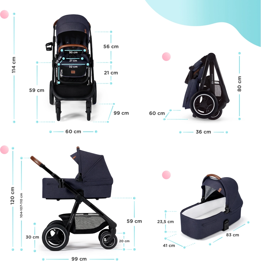 Kinderkraft Kombikinderwagen EVERYDAY 2 in 1 denim