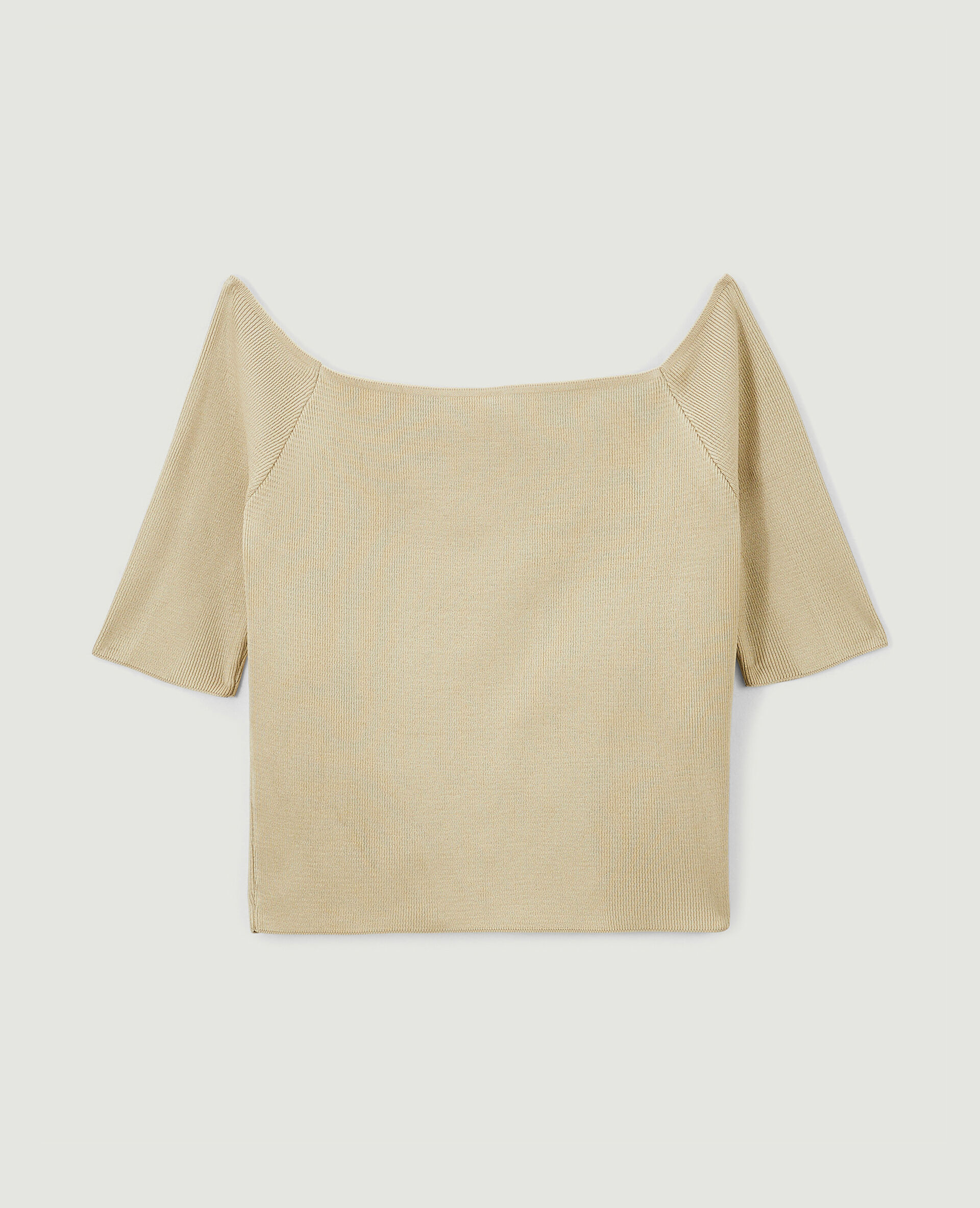 Top encolure Bardot - Sable