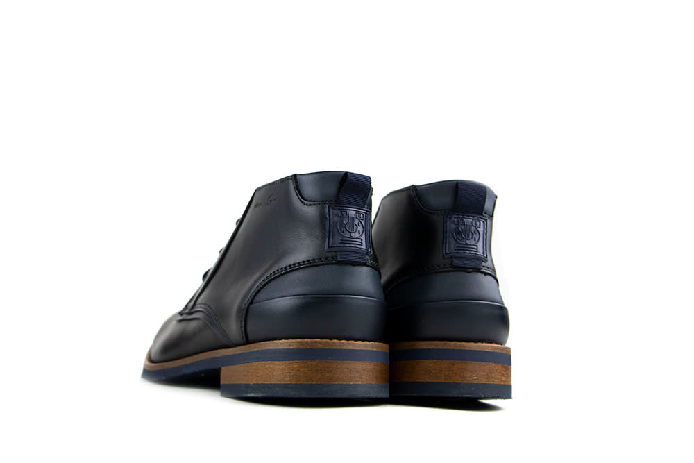Van Lier Hoge Veterschoenen Zwart