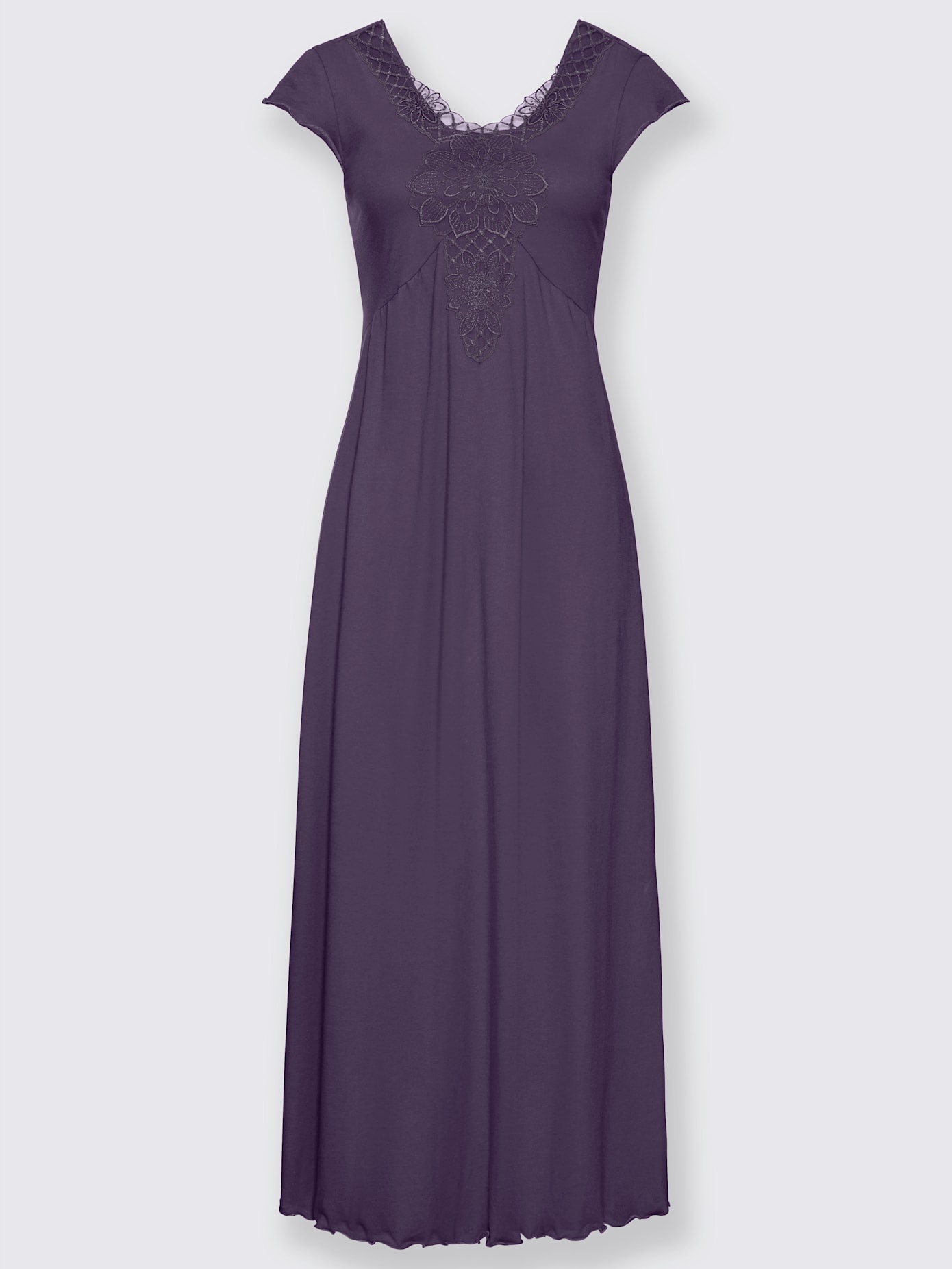 Chemise de nuit femme ornée qualité jersey fin