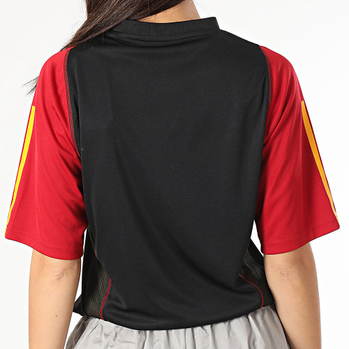 Tee Shirt De Sport A Bandes AS Roma IR0282 Noir