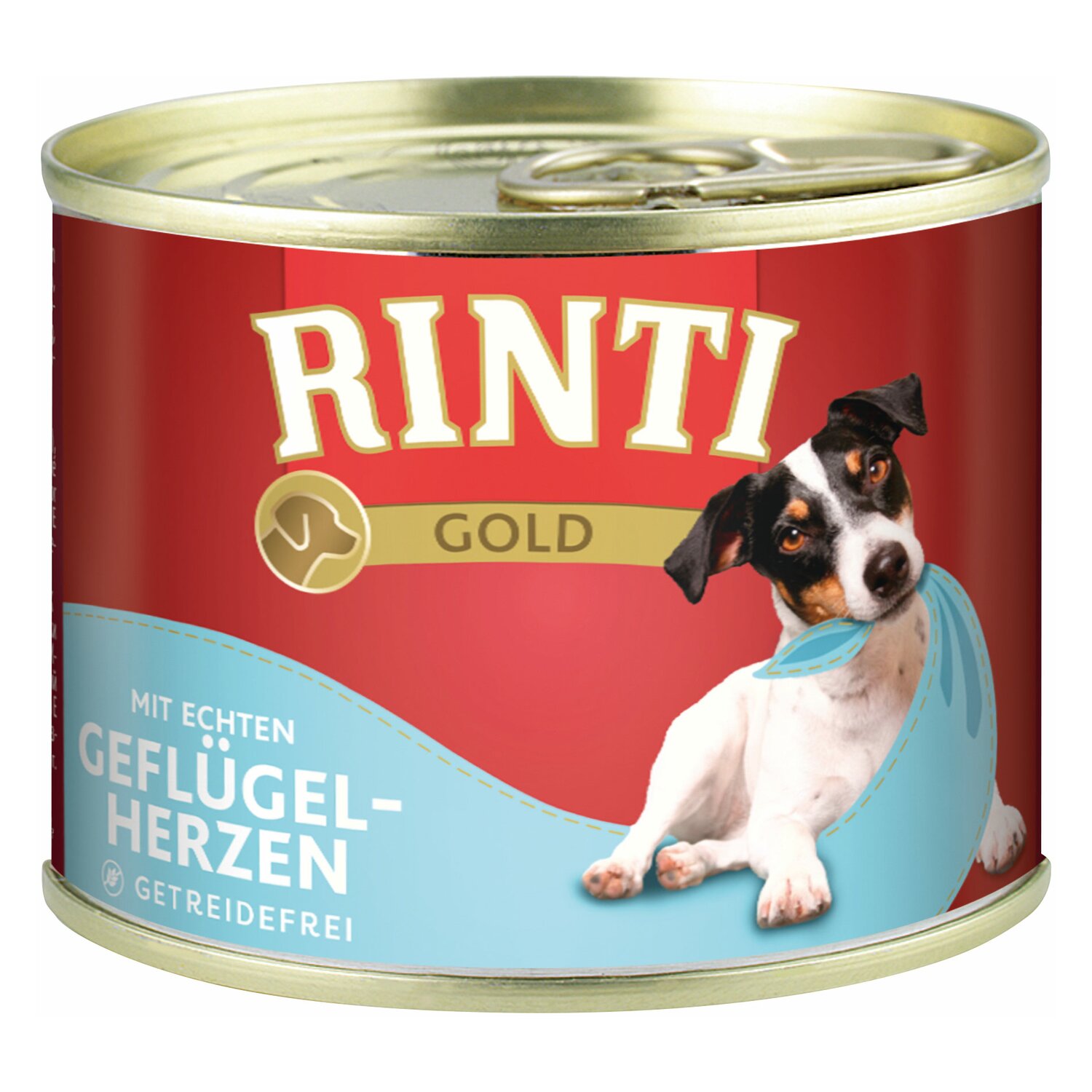 RINTI Nassfutter Gold - 185g - Geflügelherzen
