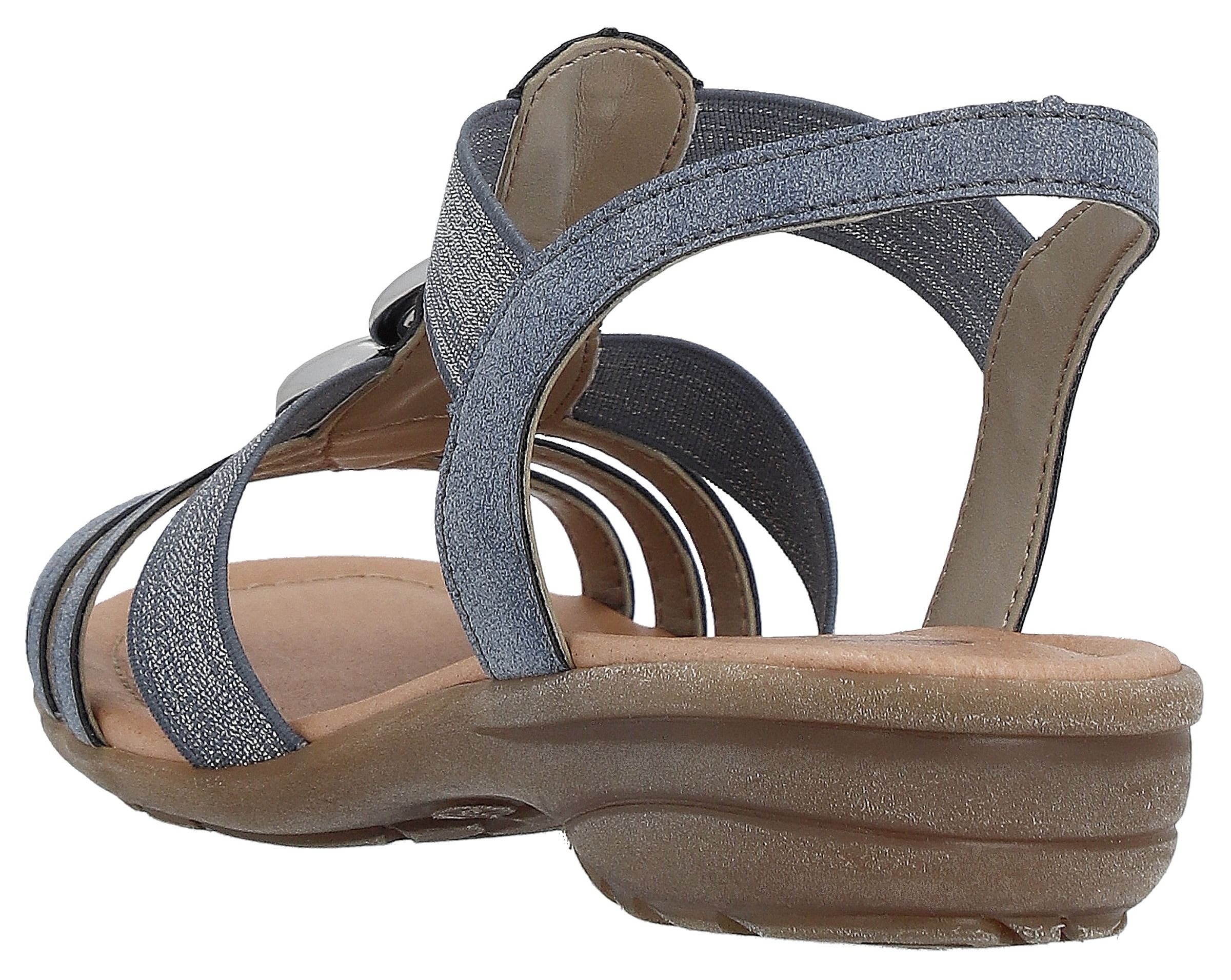 Remonte Riemchensandale  , Keilabsatz, Sommerschuh, Sandalette mit Gummizügen