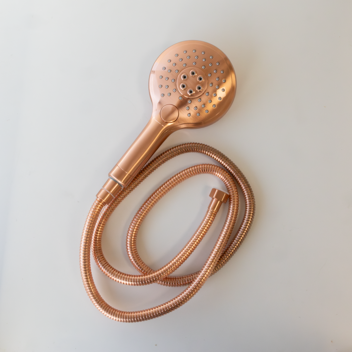 Saniclear Copper 2 standen douchekop met slang geborsteld koper