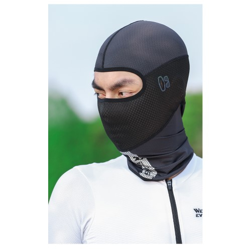 Atmungsaktive Mesh Ski Sturmhaube Motorrad Halstuch Kälte   UV Gesichts Schutzmaske - Dunkelgrau