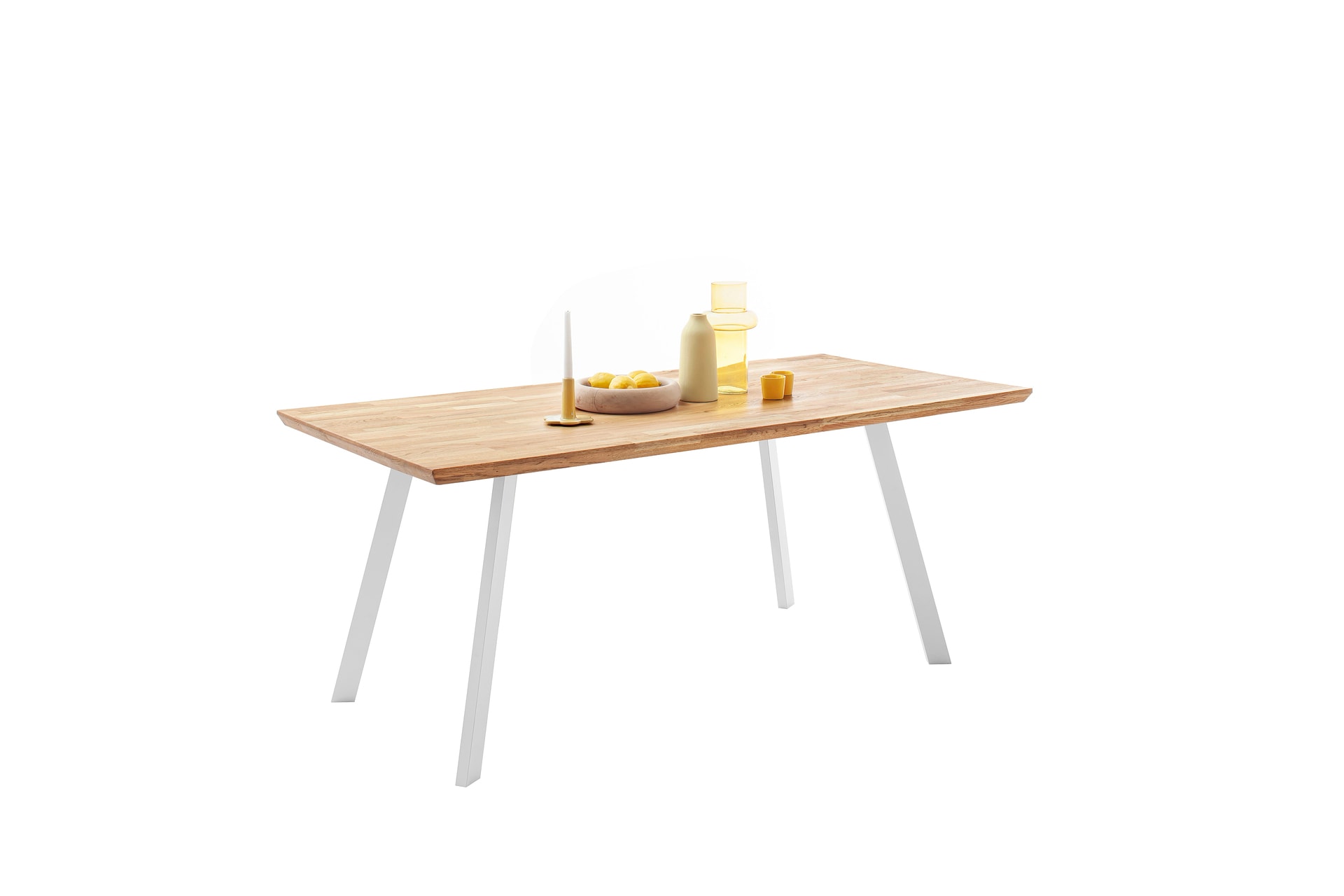 Esstisch TIANA 180 x 90 cm braun/weiß